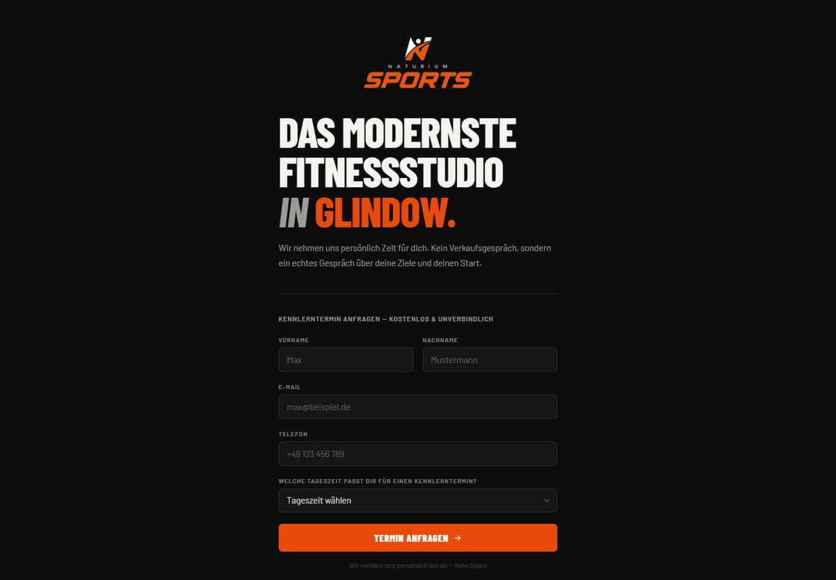 Startseite von Naturium Sports – Website von Jonas Mehmood